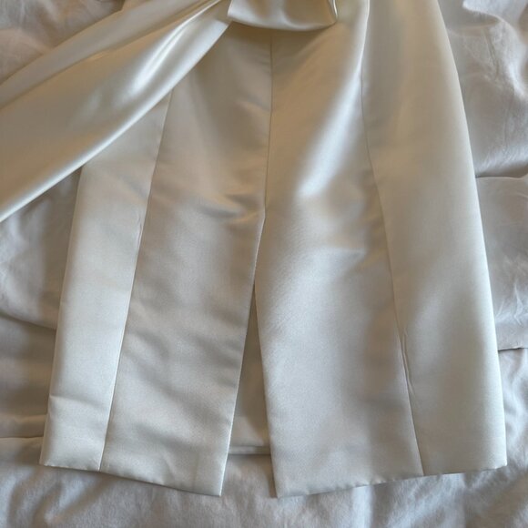 Amsale Willow Duchesse Satin Strapless Dress Size 6 - Picture 14 of 14